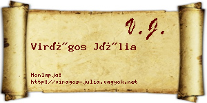 Virágos Júlia névjegykártya