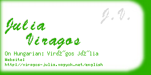 julia viragos business card